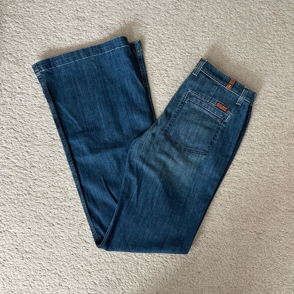 Women’s 7 For All Mankind Georgia Flare Wide Leg Jeans